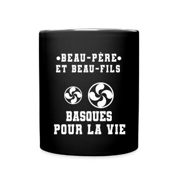 beau-père et beau-fils basque - Mug uni - noir - Devant