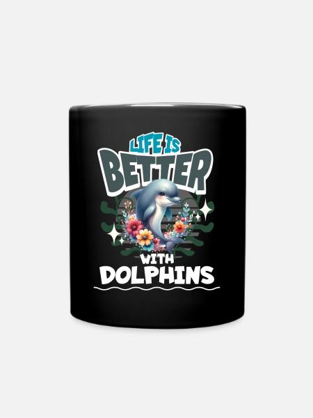 Delfin - Tasse einfarbig - Schwarz