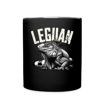 Leguan - Tasse einfarbig - Schwarz - Vorne