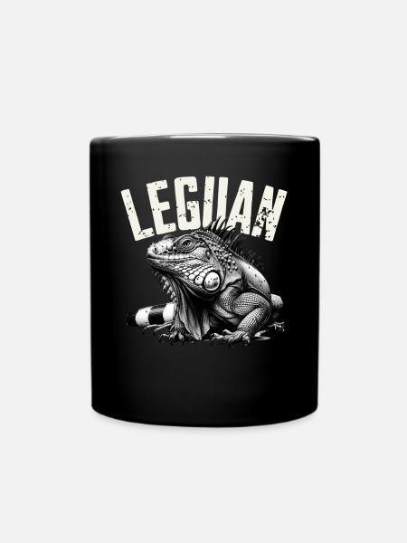 Leguan - Tasse einfarbig - Schwarz