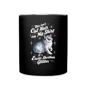 Katze Exotisch Kurzhaar Geschenk - Tasse einfarbig - Schwarz - Vorne
