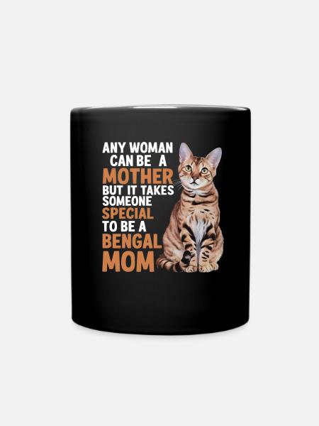 Katze Bengal Geschenk - Tasse einfarbig - Schwarz