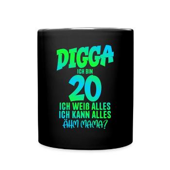 20th Birthday Digga I'm 20 I Can Do Everything - Full Colour Mug - black - Front