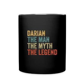 Darian the man the myth - Tasse einfarbig - Schwarz - Vorne