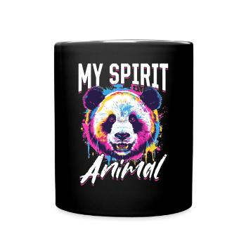 Funny Panda Animal my spirit animal - Full Colour Mug - black - Front