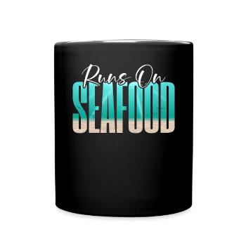 Seafood Lover Gift - Full Colour Mug - black - Front