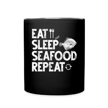Seafood Lover Gift - Tasse einfarbig - Schwarz - Vorne