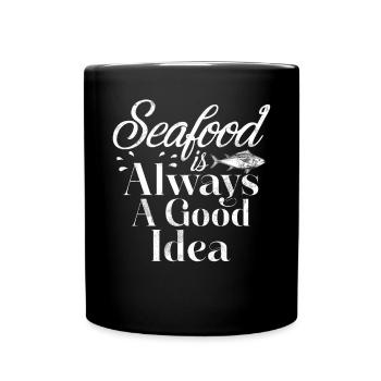 Seafood Lover Gift - Tasse einfarbig - Schwarz - Vorne