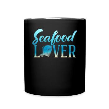 Seafood Lover Gift - Full Colour Mug - black - Front