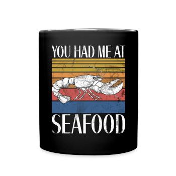 Seafood Lover Gift - Tasse einfarbig - Schwarz - Vorne