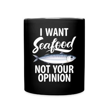 Seafood Lover Gift - Tasse einfarbig - Schwarz - Vorne