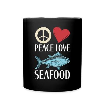 Seafood Lover Gift - Full Colour Mug - black - Front