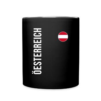 Autriche, Oesi, drapeau autrichien - Mug uni - noir - Devant