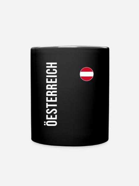Austria, Oesi, Austrian flag - Full Colour Mug - black