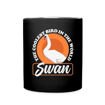 Schwan Schwäne Schwanenliebhaber Geschenk - Tasse einfarbig - Schwarz - Vorne