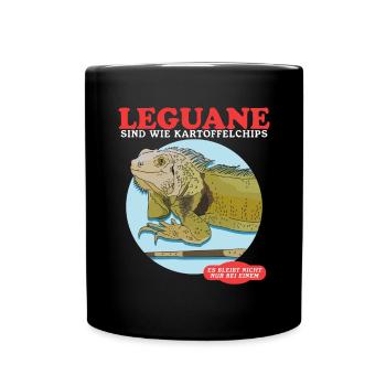 Iguane Reptile Lézard Iguanes Cadeau - Mug uni - noir - Devant