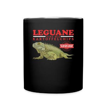 Iguane lézard reptile iguane cadeau iguanes - Mug uni - noir - Devant