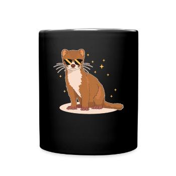 Weasel Mouse Weasel Hermännchen Gift - Full Colour Mug - black - Front