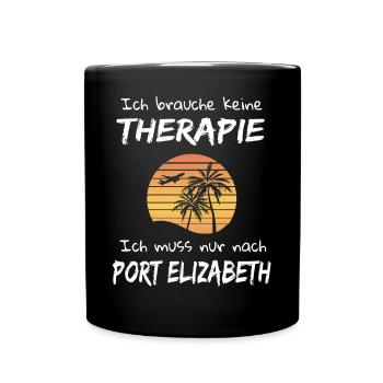 Port Elizabeth Urlaub Südafrika Idee - Tasse einfarbig - Schwarz - Vorne
