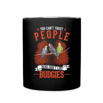 Cadeau Perruche Welli Cockatiel - Mug uni - noir - Devant