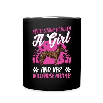 Hollandse Herder Girl Berger Hollandais - Mug uni - noir - Devant