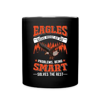 Steinadler Adlerzucht Falkner Adler - Tasse einfarbig - Schwarz - Vorne