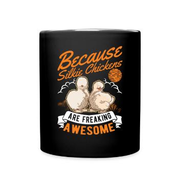 Parce que les poulets Silkie sont vraiment géniaux - Mug uni - noir - Devant