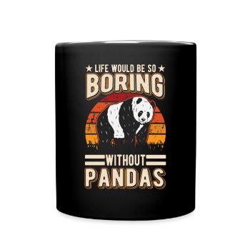 Panda Lover Panda Bear Gift - Full Colour Mug - black - Front