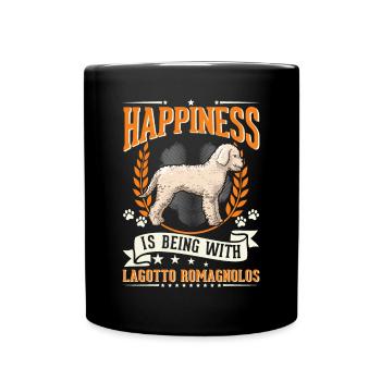 Lagotto Romagnolo Glück Wasserhund - Tasse einfarbig - Schwarz - Vorne