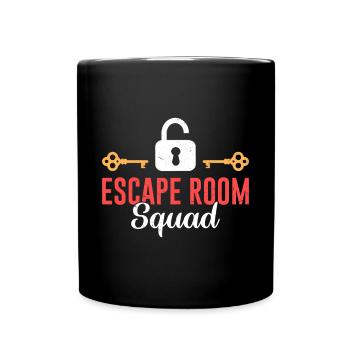 Witziger Escape Room Spruch - Tasse einfarbig - Schwarz - Vorne
