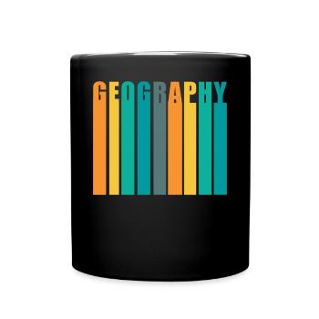 Geography Retro Vintage Stil - Tasse einfarbig - Schwarz - Vorne