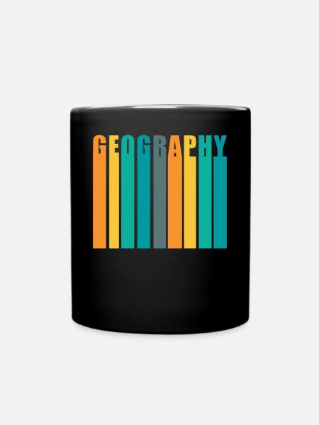 Geography Retro Vintage Stil - Tasse einfarbig - Schwarz