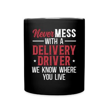 Lieferant Paket Lieferung - Tasse einfarbig - Schwarz - Vorne