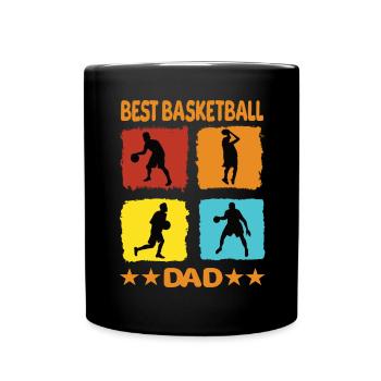 Best Basketball Dad - Tasse einfarbig - Schwarz - Vorne