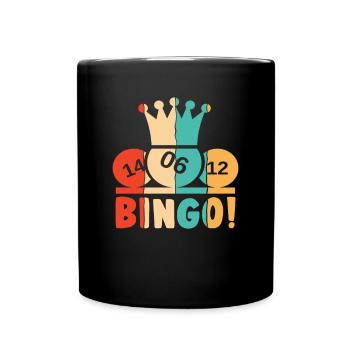 Retro Daubers Professional Caller Bingo Lover - Full Colour Mug - black - Front