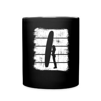 Conception de surfeur - Mug uni - noir - Devant