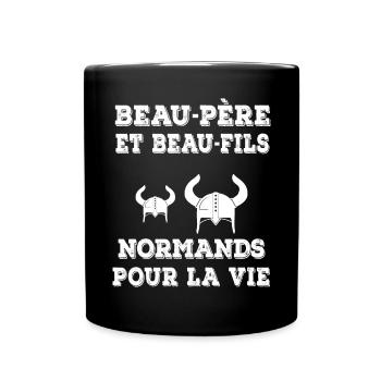 Schwiegervater und Schwiegersohn Norman Viking - Tasse einfarbig - Schwarz - Vorne