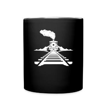 Dessin ferroviaire - Mug uni - noir - Devant