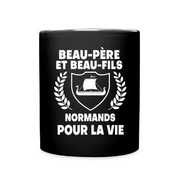 Schwiegervater und Schwiegersohn Normand, Vater, Normandie - Tasse einfarbig - Schwarz - Vorne