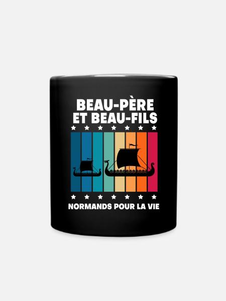 Vintage Norman Normandie Schwiegervater und Stiefsohn Normandie - Tasse einfarbig - Schwarz