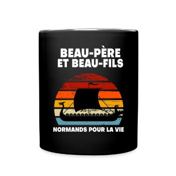 Schwiegervater und Schwiegersohn Norman Vintage Normandie - Tasse einfarbig - Schwarz - Vorne