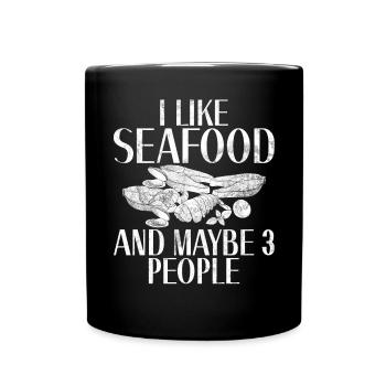 Seafood Lover Gift - Full Colour Mug - black - Front