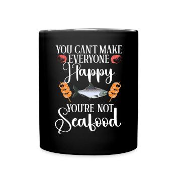 Seafood Lover Gift - Tasse einfarbig - Schwarz - Vorne