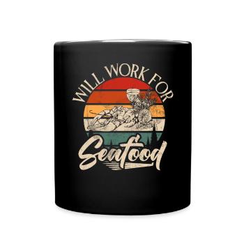 Seafood Lover Gift - Tasse einfarbig - Schwarz - Vorne