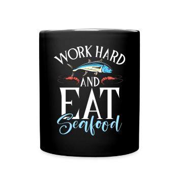 Seafood Lover Gift - Tasse einfarbig - Schwarz - Vorne