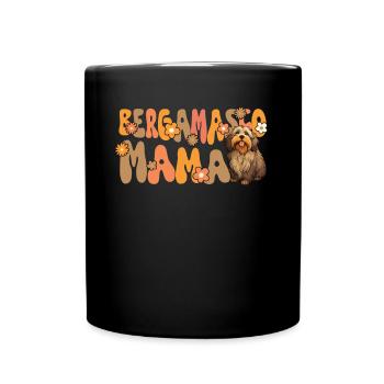 Bergamasker Hirtenhund Groovy Bergamasco Mama - Tasse einfarbig - Schwarz - Vorne