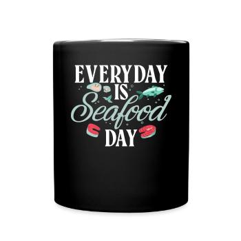 Seafood Lover Gift - Full Colour Mug - black - Front