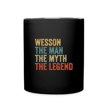 Wesson the man the myth - Tasse einfarbig - Schwarz - Vorne