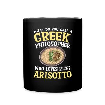 Greek Philosopher Who Loves Rice Arisotto - Tasse einfarbig - Schwarz - Vorne