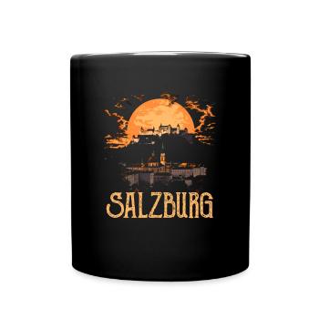 Vintage Salzburg Austria - Tasse einfarbig - Schwarz - Vorne